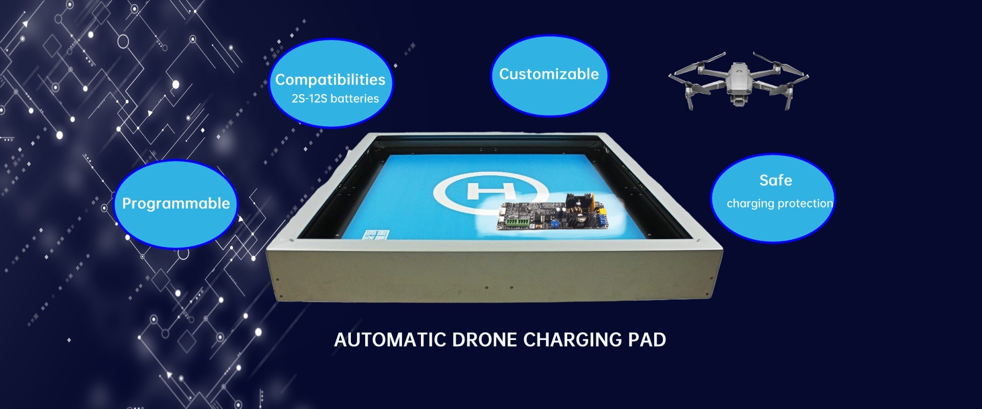 programmable and customizable drone charging pad banner-pc-final