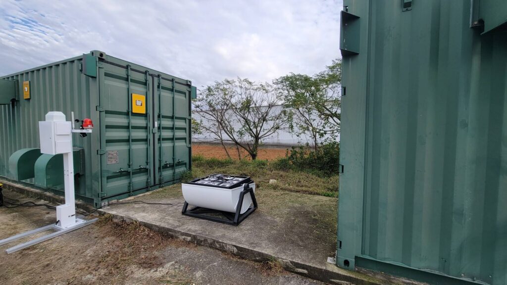 DStation F80 autonomous drone for floating solar farm inspection in Taiwan
