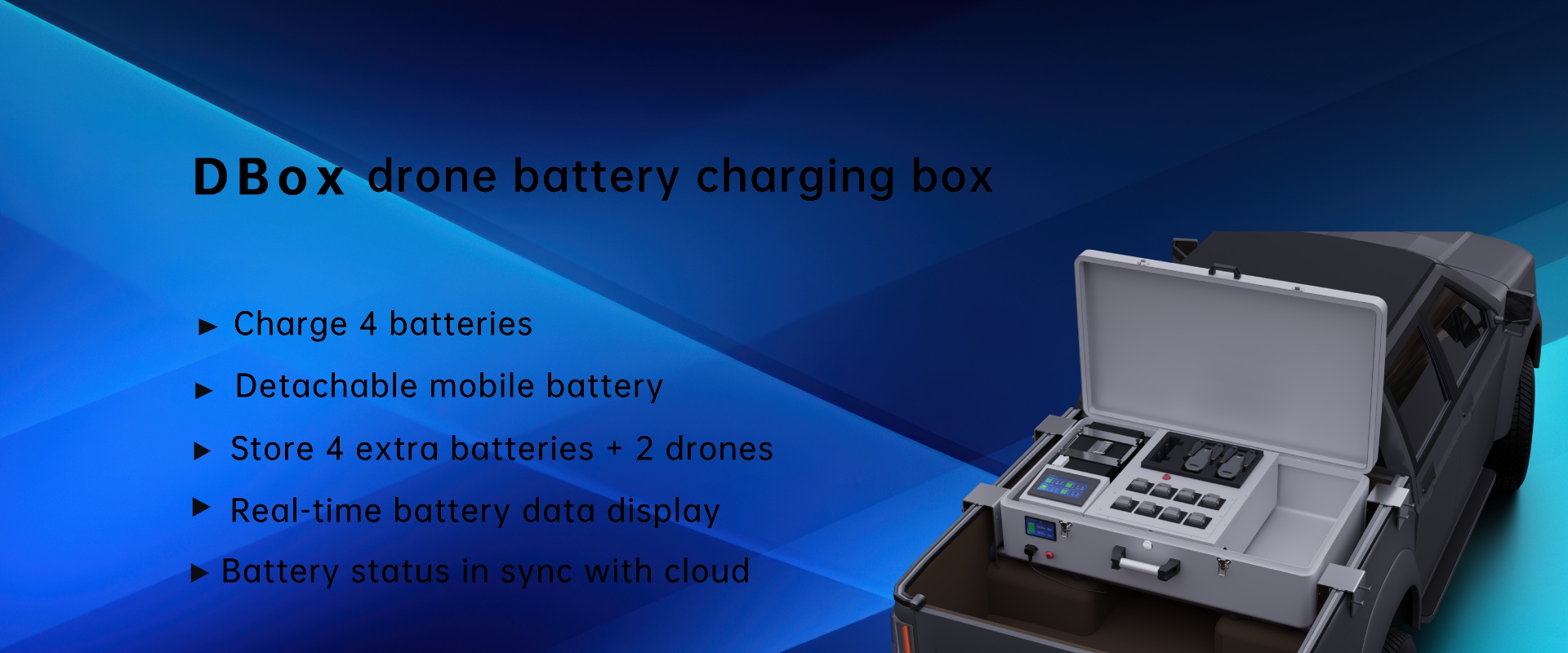 DBox drone battery charging box-banner-0124 - HEISHA robot charging station DBox drone battery charging box