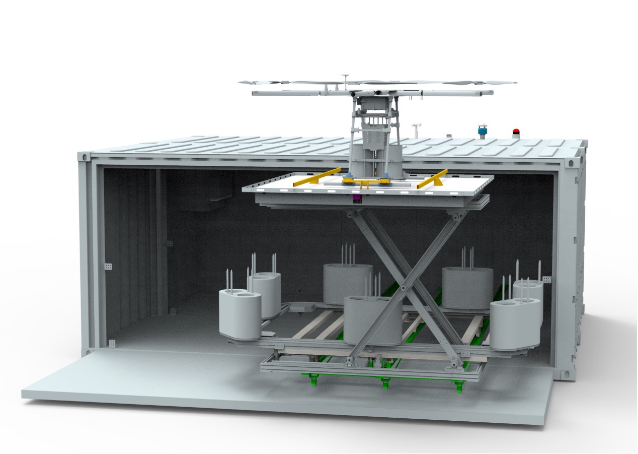 D400-firefighting-drone-dock-2-Large - HEISHA robot charging station Upgraded D400 super dock for firefighting drone and cargo drone
