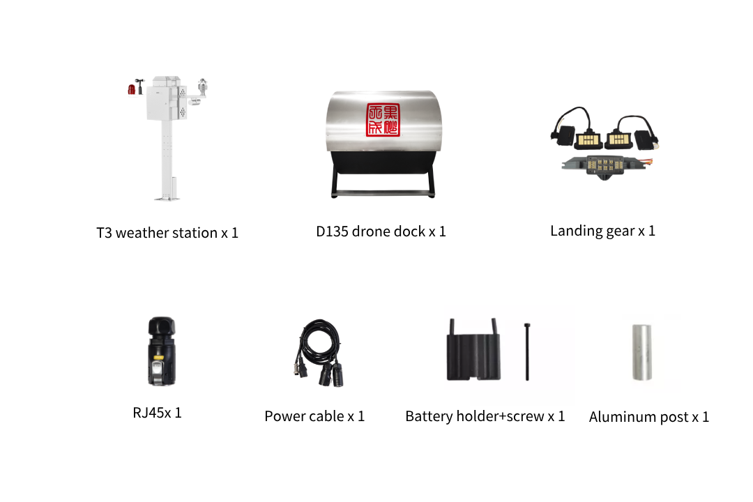 packing list of heisha d135 drone dock