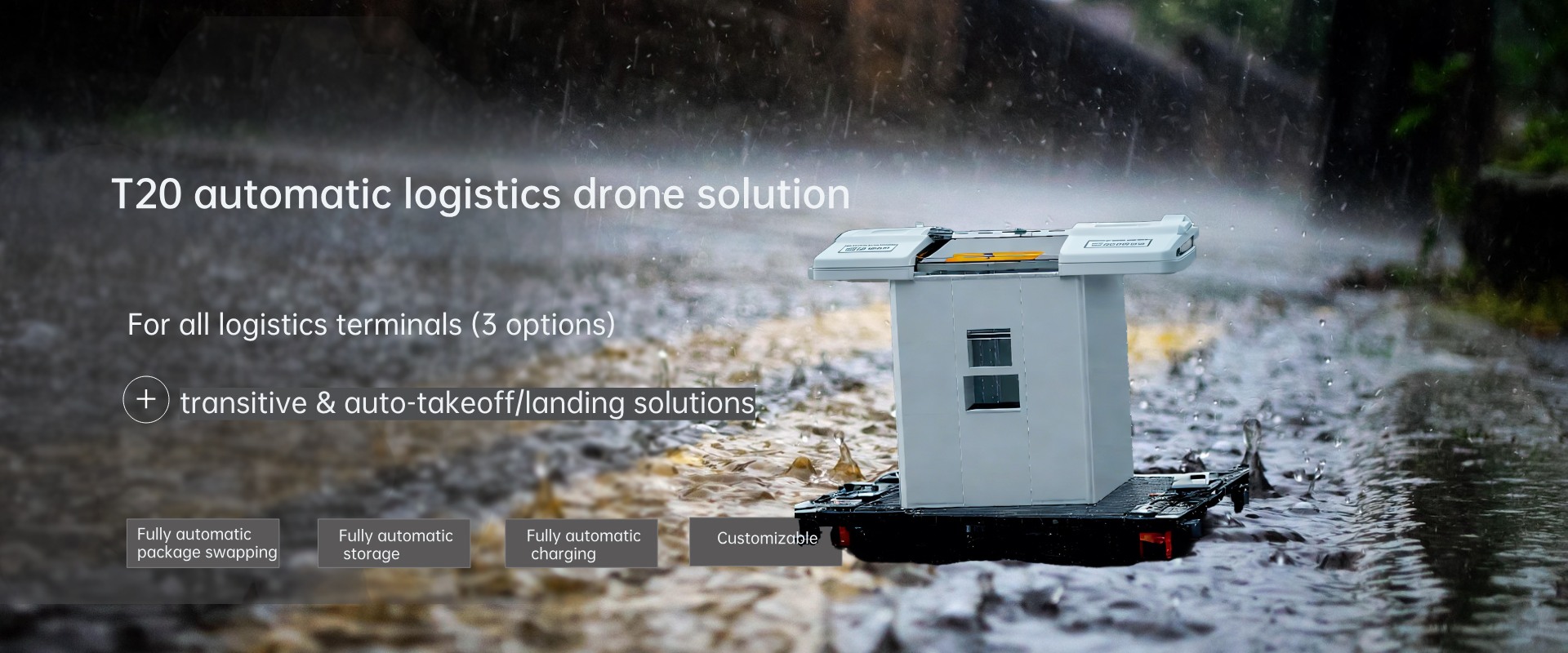 T20 automatic logistics drone solution-2 - HEISHA robot charging station T20 automatic logistics drone solution for parcel lockers