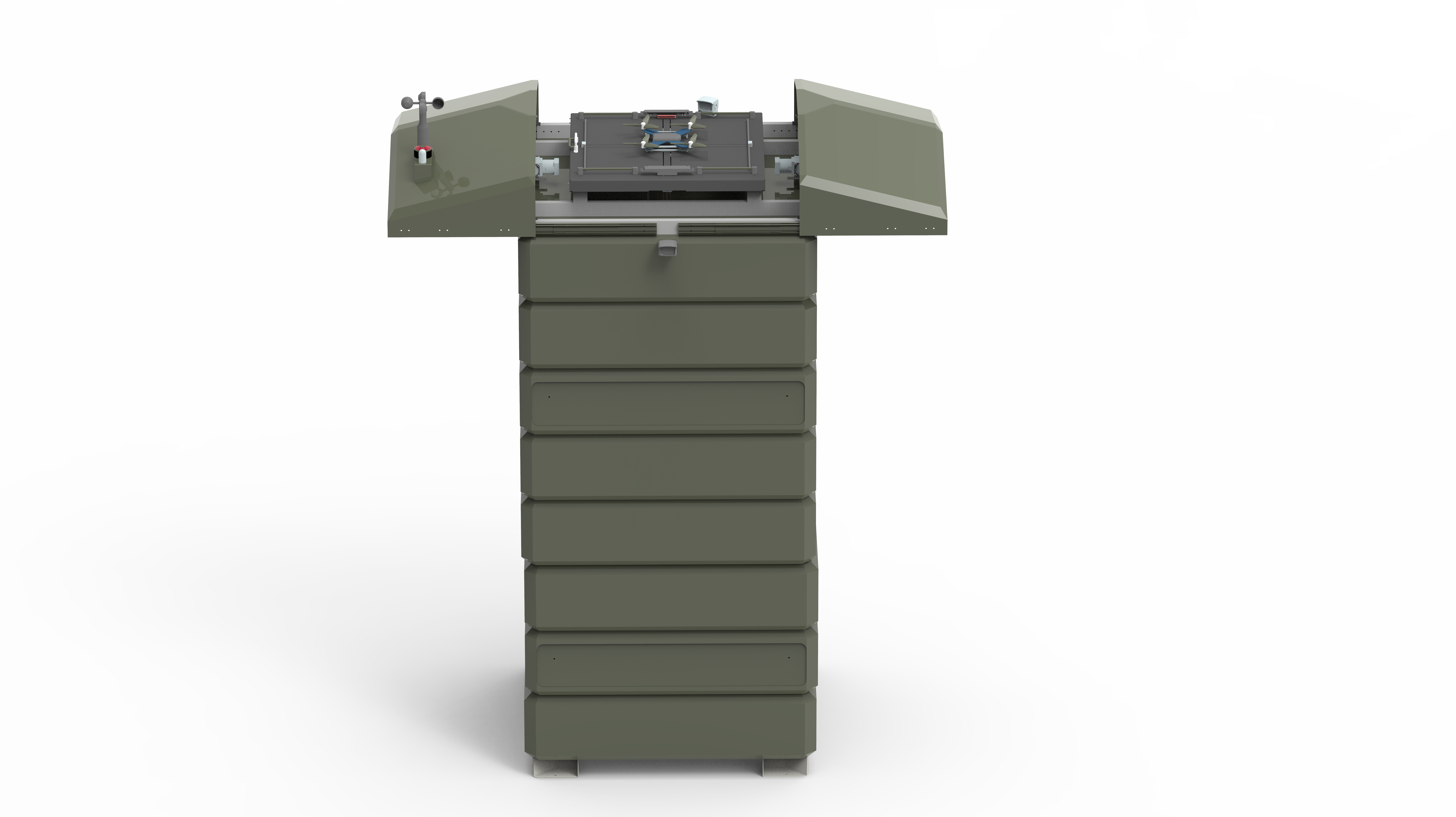 HEISHA Drone defense tower with Swarm control and AI tracking